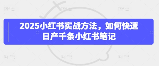 2025小红书实战方法，如何快速日产千条小红书笔记-零界教育