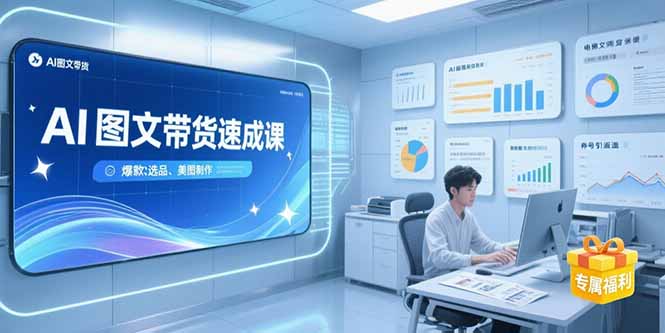 （15416期）AI图文带货速成课，养号引流秘籍，爆款选品策略，美图制作全流程-零界教育