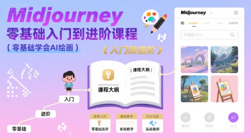 midjourney零基础入门到进阶课程，零基础学会AI绘画-零界教育