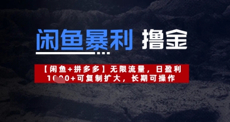 闲鱼暴利撸金无限流量，日盈利几张，可复制扩大，长期可操作-零界教育
